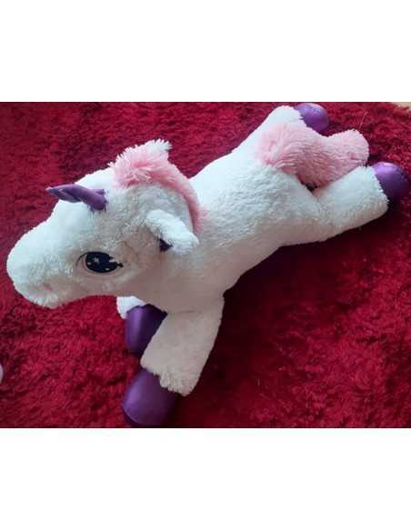 Jucarie plus pentru copii Unicorn alb 56 cm