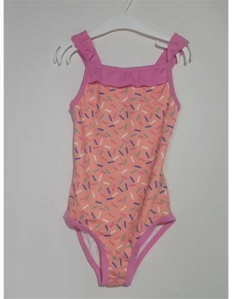Costum de baie intreg pentru fetite multicolor