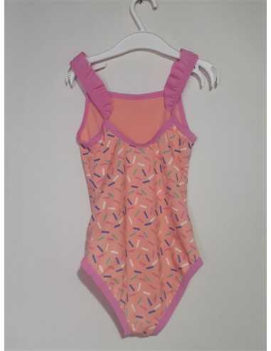 Costum de baie intreg pentru fetite multicolor
