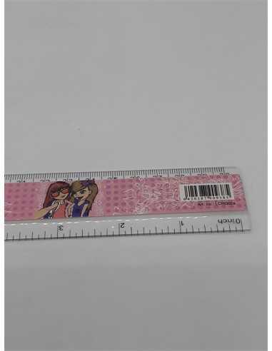 Rigla din plastic 30 cm fete