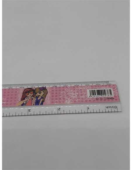Rigla din plastic 30 cm fete