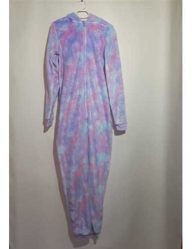 Pijama pentru fetite pufoasa model unicorn multicolor Nutmeg