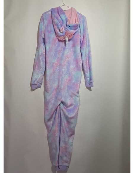 Pijama pentru fetite pufoasa model unicorn multicolor Nutmeg