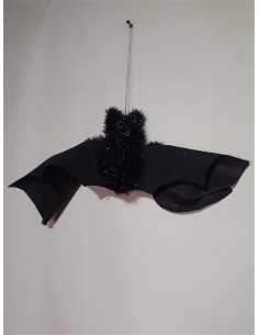Decoratiune suspendabila pentru petrecere de Halloween liliac mare impodobit cu beteala negru 55 cm