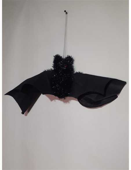 Decoratiune suspendabila pentru petrecere de Halloween liliac mare impodobit cu beteala negru 55 cm