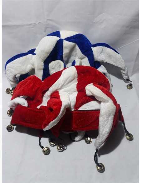 Set 2 caciuli cu clopotei rosie si albastra Set 2 caciuli cu clopotei rosie si albastra