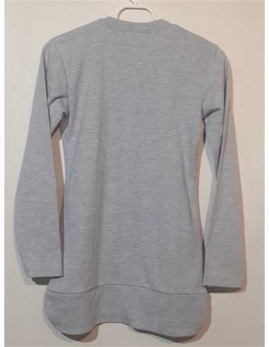 Bluzita sport pentru fetite culoare gri
