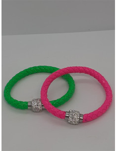 Set doua bratari colorate cu strasuri albe