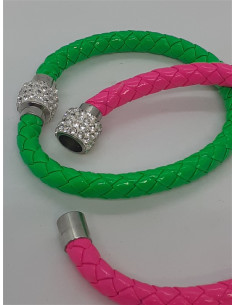 Set doua bratari colorate cu strasuri albe 2