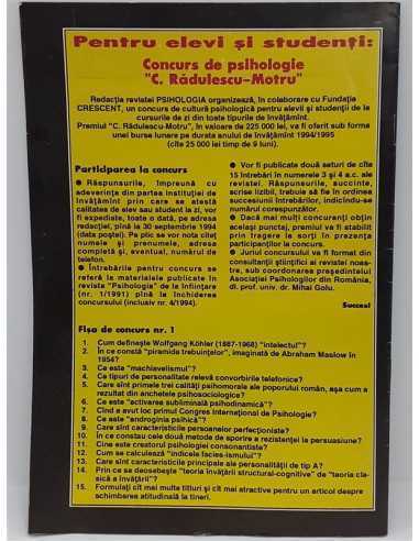 Revista Pshiologia nr 3 1994