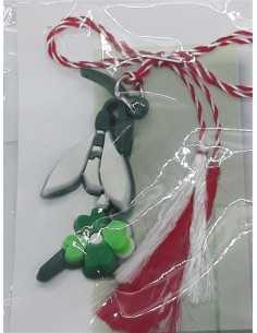 Martisor cu ghiocel si trifoi din cauciuc 2