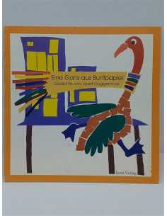 Eine Gans aus Buntpapier