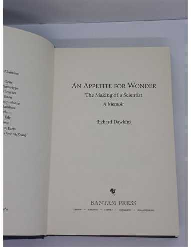Carte An Appetite For Wonder - The Making of a Scientist