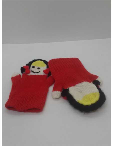 Manusi pentru copii model papusa cu codite