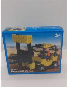 Set de constructie utilaj cu figurina Bricks