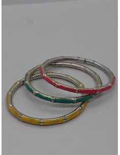 Set 3 bratari din plastic multicolore