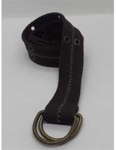 Curea reglabila din material textil culoare maro 2