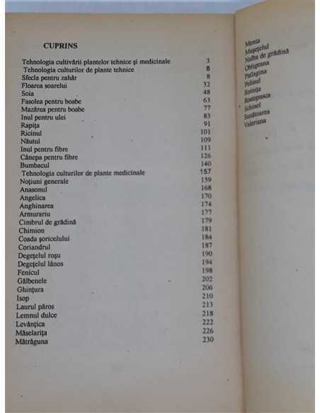 Cultura plantelor tehnice si medicinale, M. Gradila