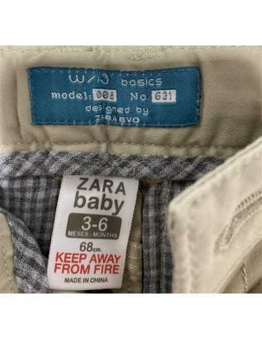 Pantaloni lungi bebelusi cu buzunare Zara marime 3 6 luni