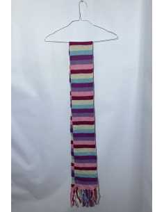 Fular multicolor de fetite cu franjuri marime universala