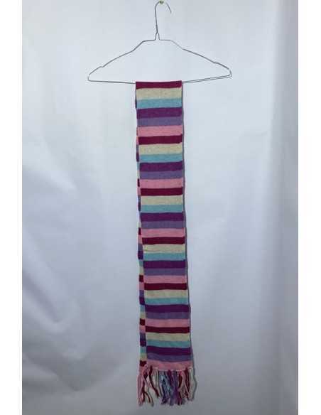 Fular multicolor de fetite cu franjuri marime universala