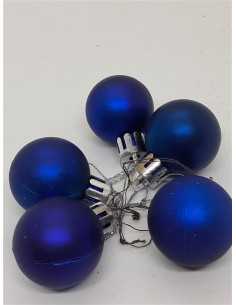 Set 5 globulete mici rotunde culoare albastru
