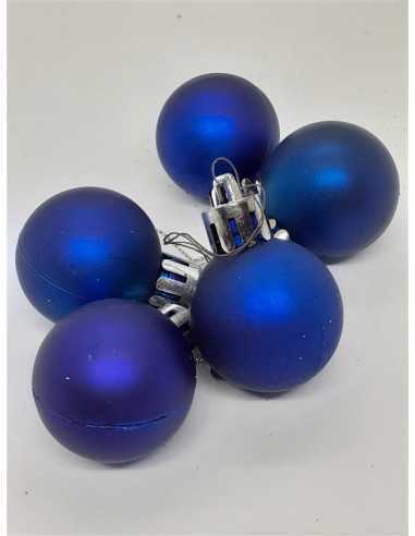 Set 5 globulete mici rotunde culoare albastru