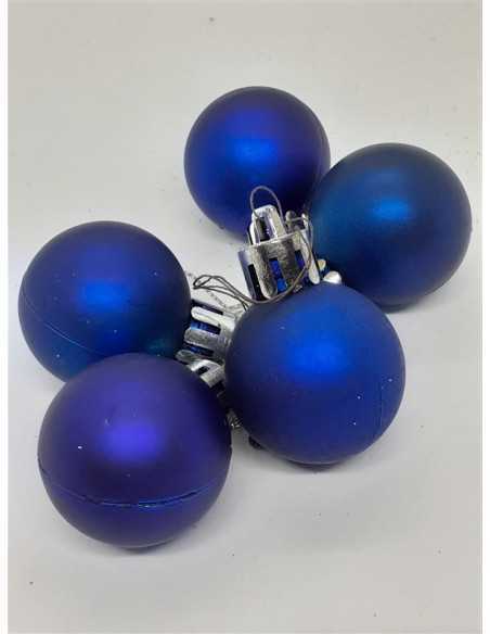 Set 5 globulete mici rotunde culoare albastru