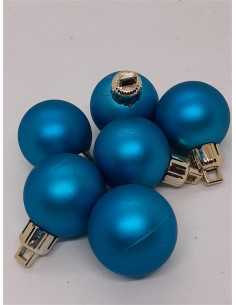 Set 6 globulete mici rotunde culoare bleu