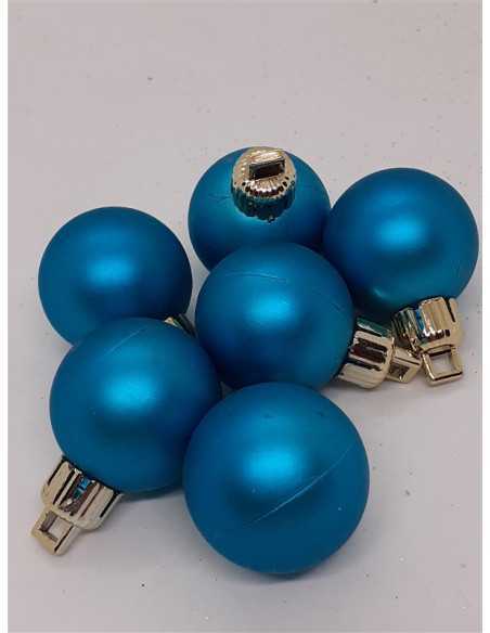 Set 6 globulete mici rotunde culoare bleu