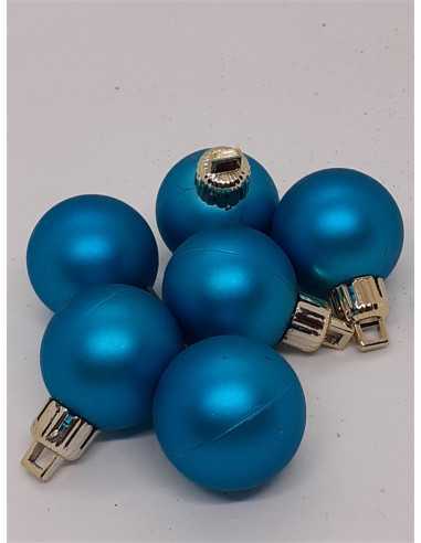 Set 6 globulete mici rotunde culoare bleu