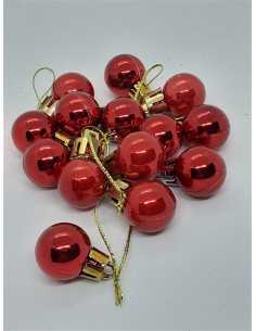 Set 14 globulete mici din plastic pentru brad Craciun 2
