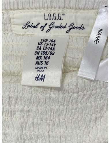Fustita fetite alba cu dantela H&M marimea 13 14 ani