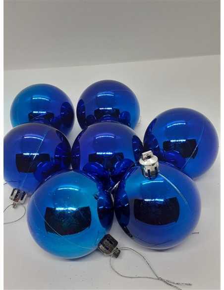 Set 7 globuri pentru brad Craciun culoare albastru