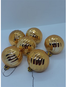 Set 6 globuri pentru Craciun culoare auriu