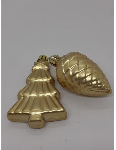 Set doua globuri pentru Craciun model bradut si con