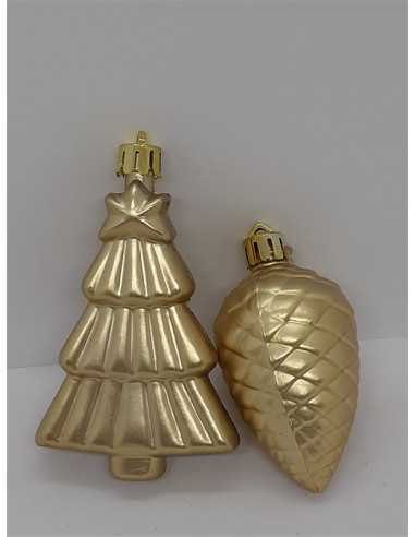 Set doua globuri pentru Craciun model bradut si con