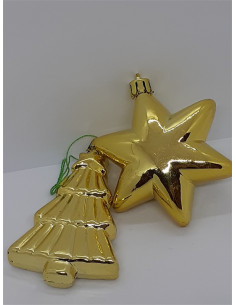 Set doua globuri pentru Craciun model bradut si stea 2