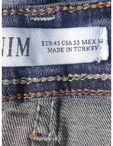 Pantaloni lungi blugi barbati culoare albastru Denim Slim marime 33