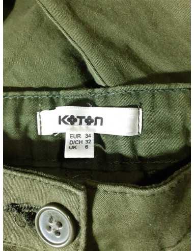 Pantaloni lungi dama culoare kaki Koton marime 34
