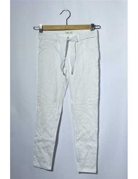 Pantaloni fetite albi cu cordon OVS marimea 8 9 ani