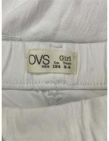 Pantaloni fetite albi cu cordon OVS marimea 8 9 ani