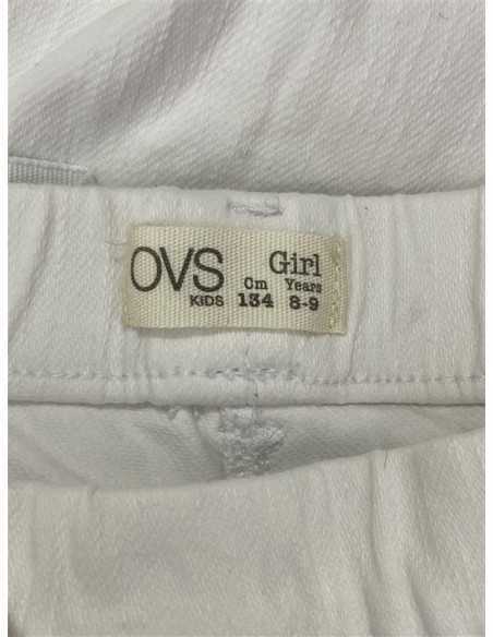 Pantaloni fetite albi cu cordon OVS marimea 8 9 ani