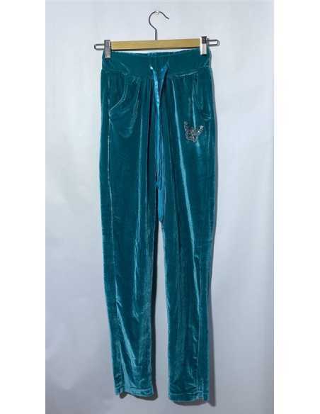 Pantaloni de trening turcuaz pentru fete K&D marimea 10 11 ani