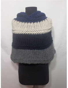 Poncho calduros cu gluga pentru fetite Benetton
