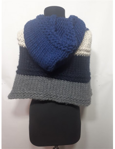 Poncho calduros cu gluga pentru fetite Benetton 2
