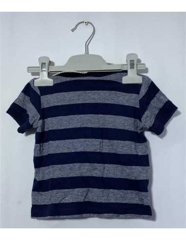 Tricou baietei cu dungi si guler Tex marimea 12 luni