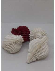 Set 4 decoratiuni din carton pentru Craciun 2