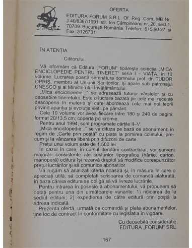 Mica enciclopedie pentru tineret, Cartea 4, limitele extreme ale viet