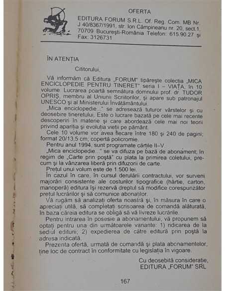 Mica enciclopedie pentru tineret, Cartea 4, limitele extreme ale viet